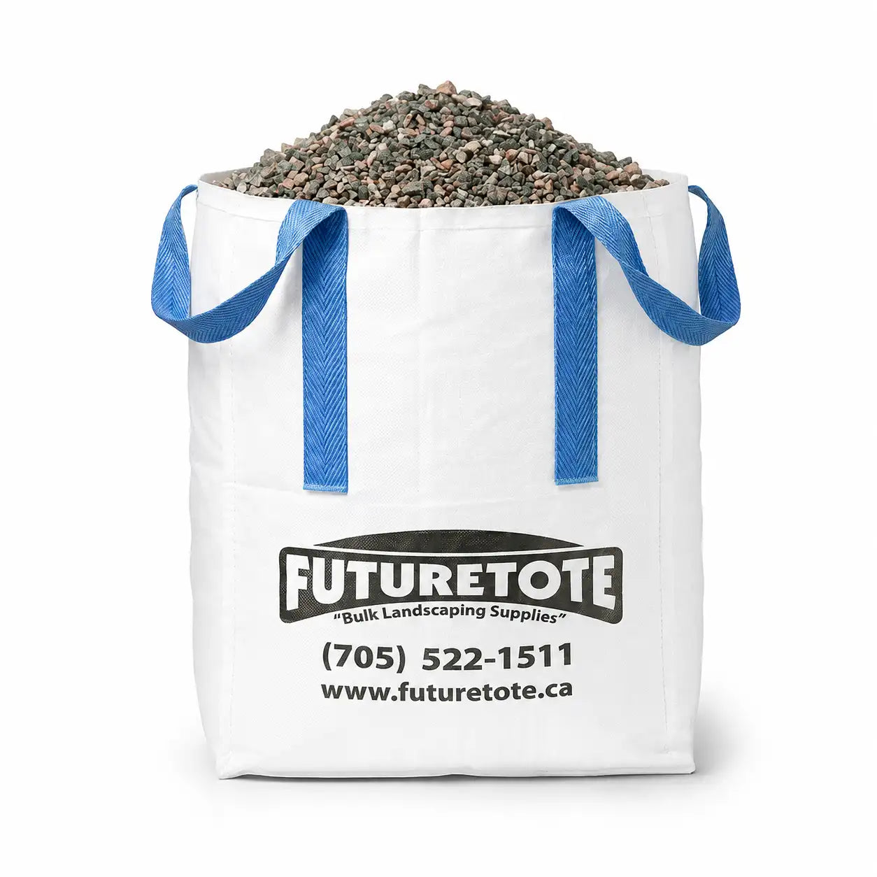 1/4" Washed Chips in a tote bag from futurescape landscaping