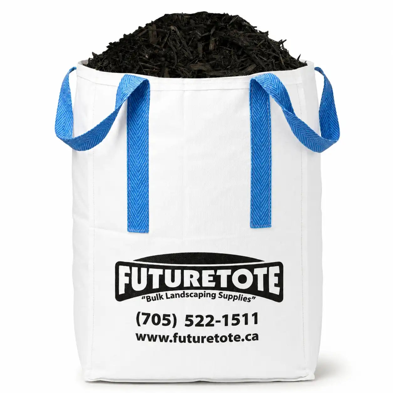 Earth Black Cedar Mulch in a totebag futurescape landscaping