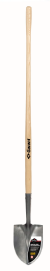 Round point shovel, long wood handle - 81187