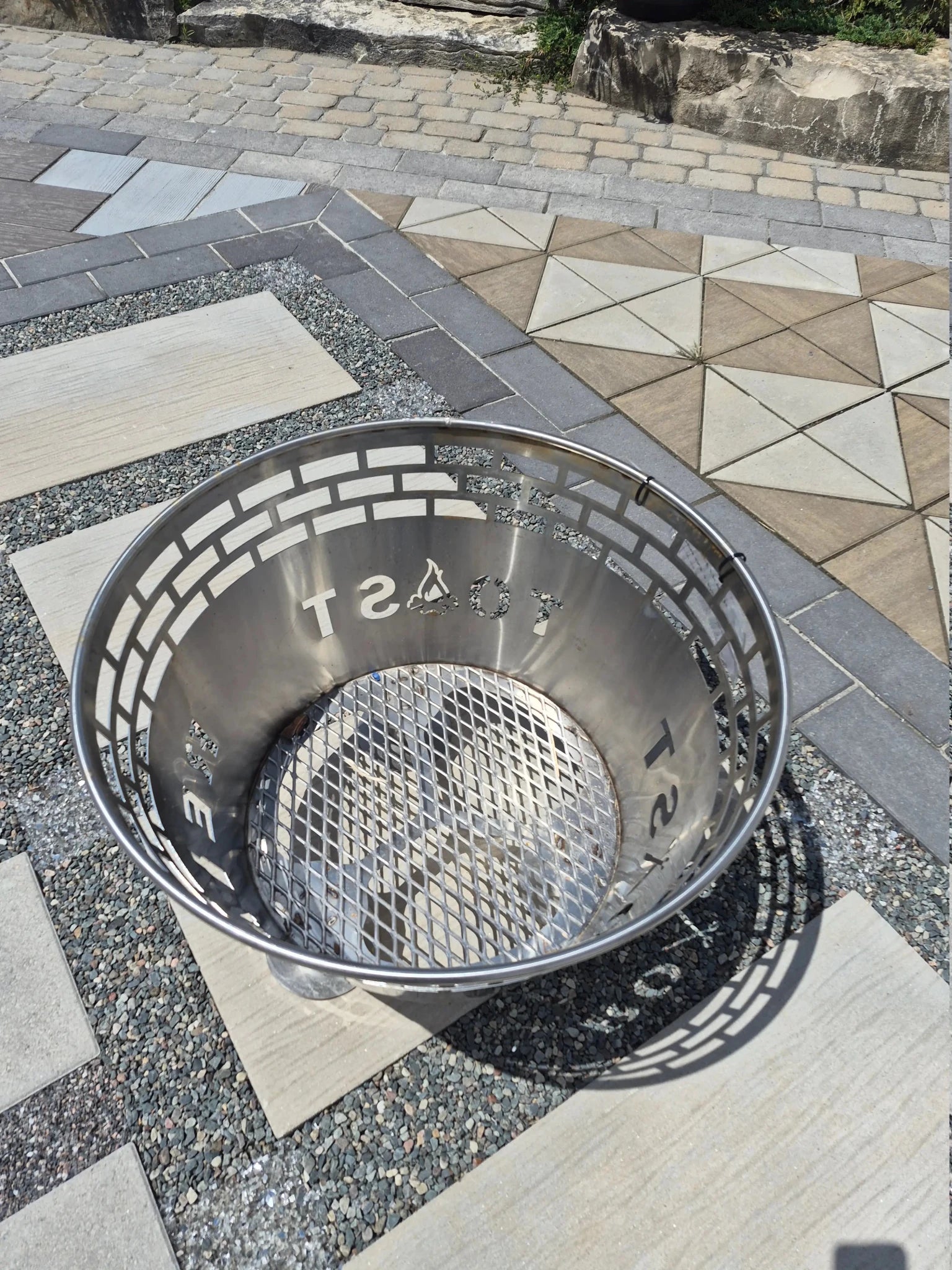 Stainless Steel Fire Pit - Futurescape Landscaping