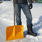 19 - inch Poly Snow Shovel with Steel Wear Strip, Hardwood Handle - 83611 - Futurescape Landscaping