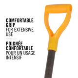 19-inch Poly Snow Shovel with Steel Wear Strip, Hardwood Handle