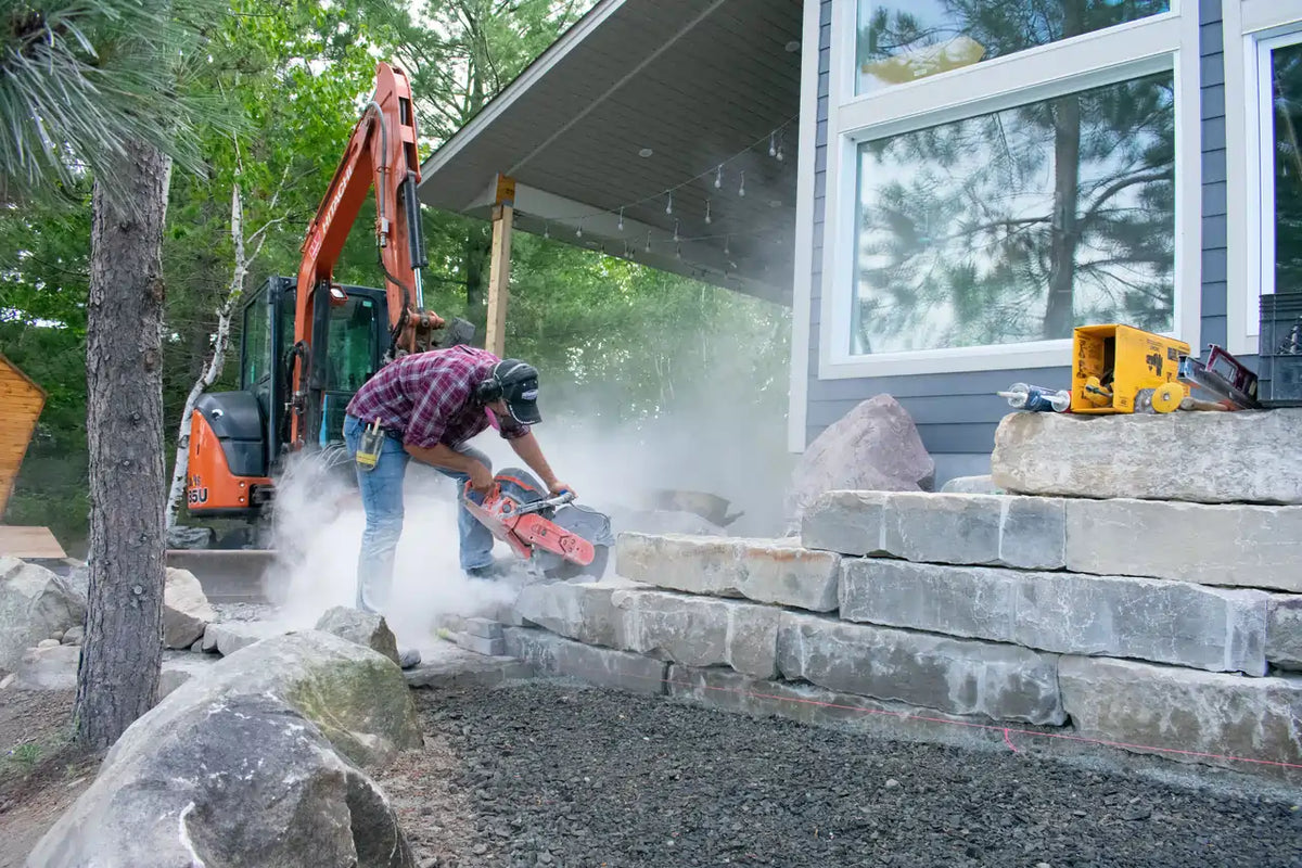 Professionally enhanced residential landscape