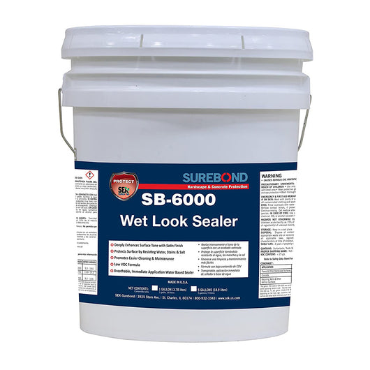 SB-6000 Wet Look Natural Water Based Sealer - 5 Gallon Pail - (HP-SB6000P-1)