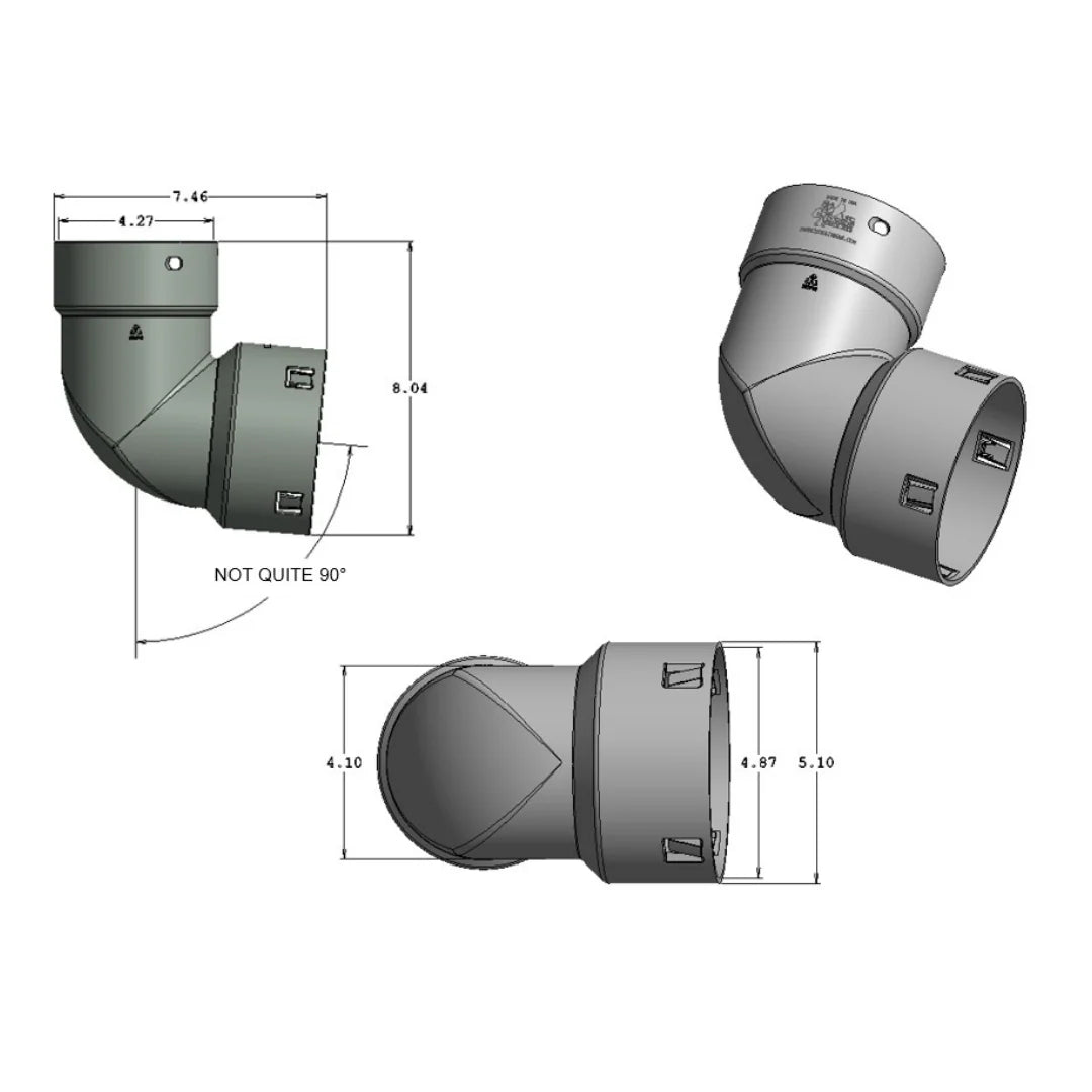 Turf Restrictor Plate 2.0 with 4-inch pop-up emitter installed on corrugated drainage pipe for surface water discharge