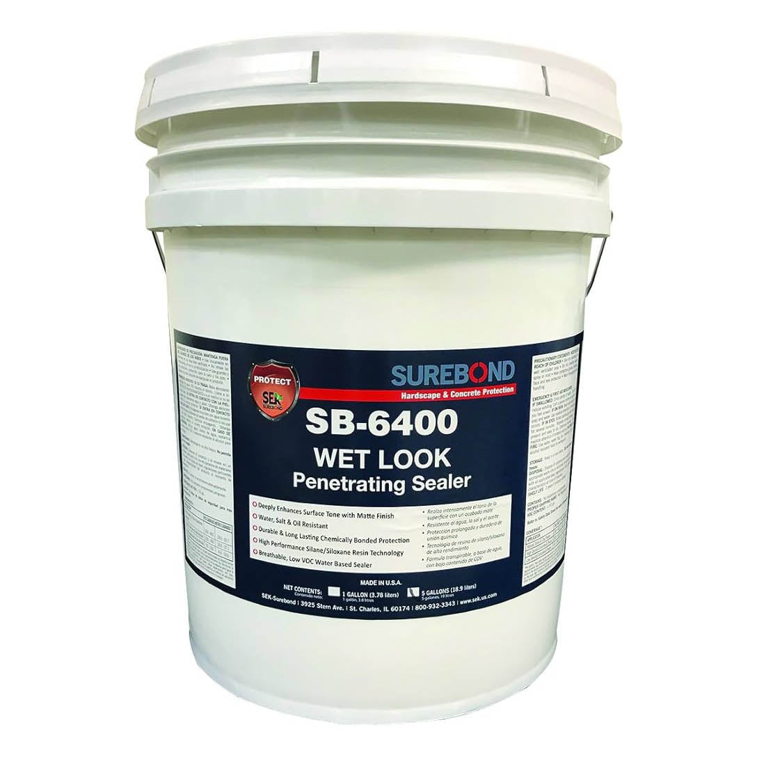 SB - 6400 Wet Look Penetrating Water Based Sealer - 5 Gallons (HP - SB6400P - 1) - Futurescape Landscaping