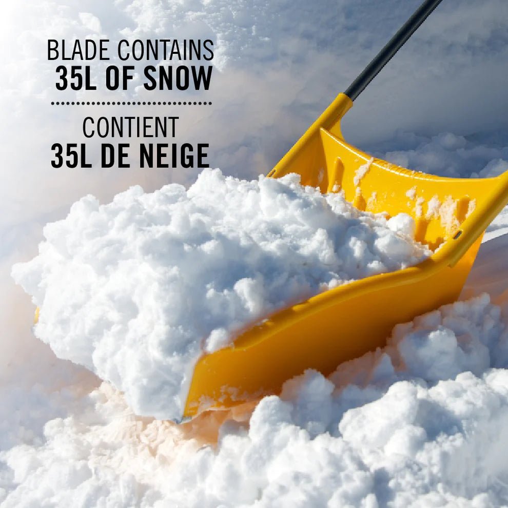 Sleigh shovel, 22" poly blade, steel wear strip - 81662 - Futurescape Landscaping