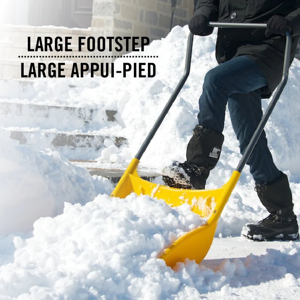 Sleigh shovel, 22" poly blade, steel wear strip - 81662 - Futurescape Landscaping