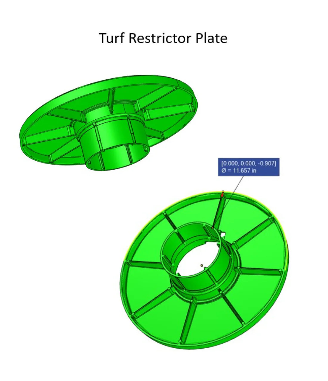 Turf Restrictor Plate dimensions